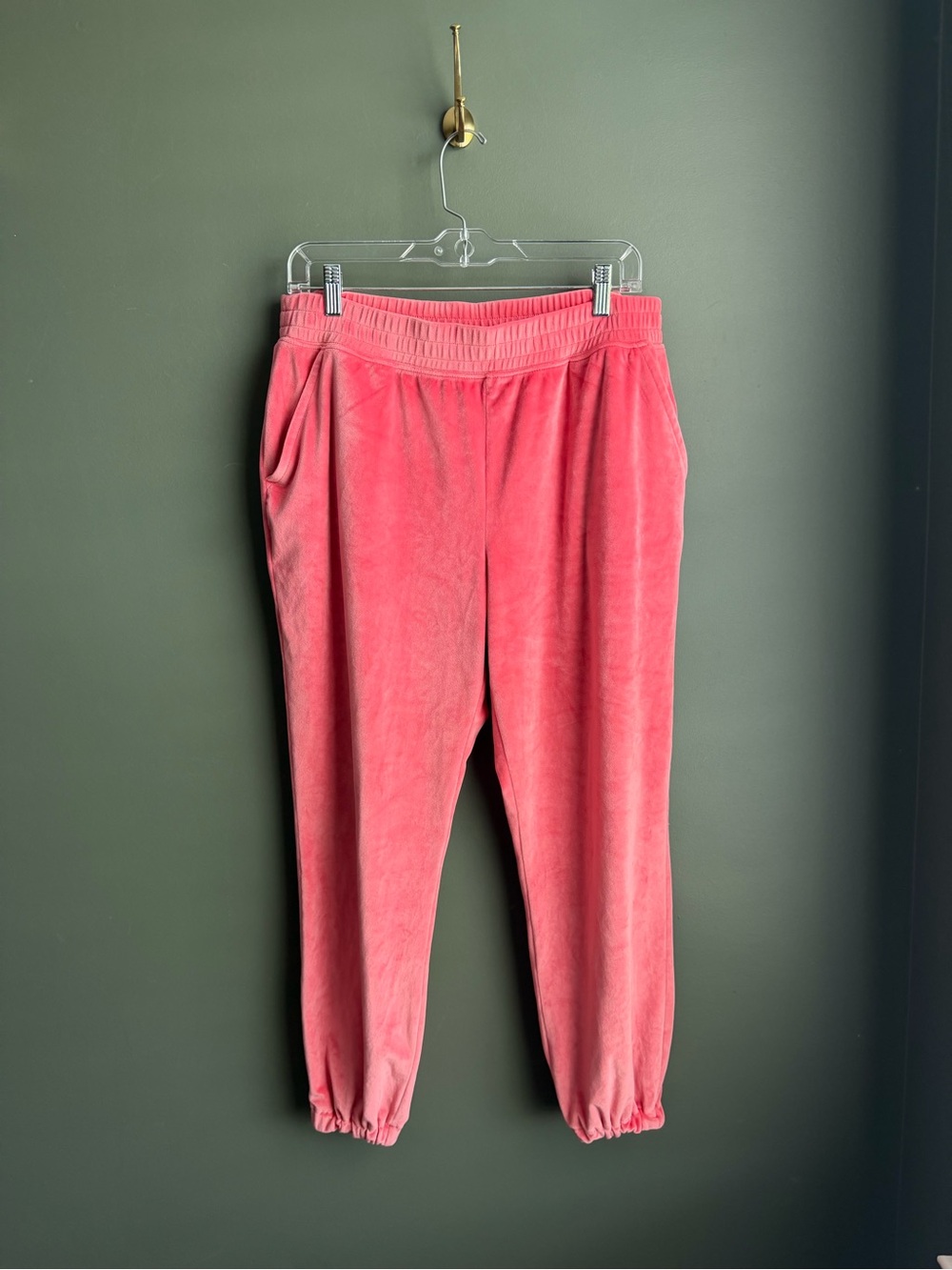 GAP Pink Velour Jogger Pants